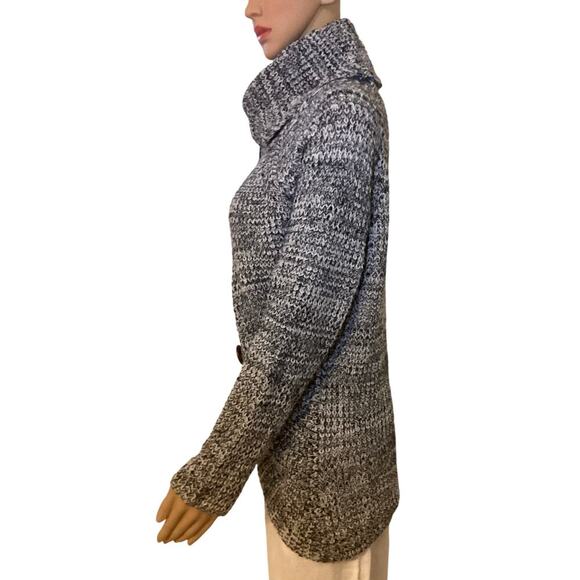 GRECERELLE Womens Turtleneck Sweaters Chunky Long Sleeve size S black & white - Picture 3 of 9